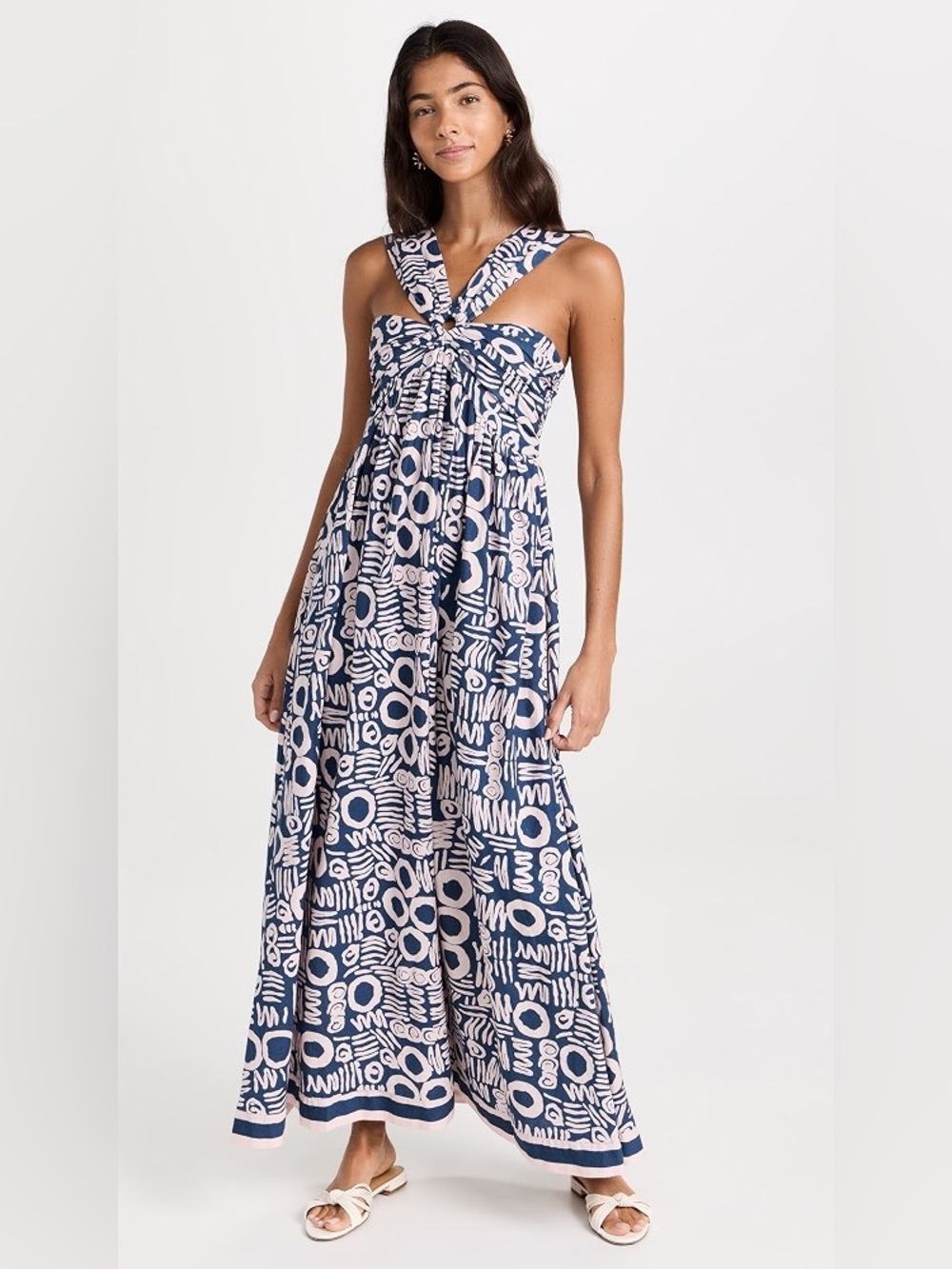 Cleobella Zola Maxi Dress Pink and Blue Size XL